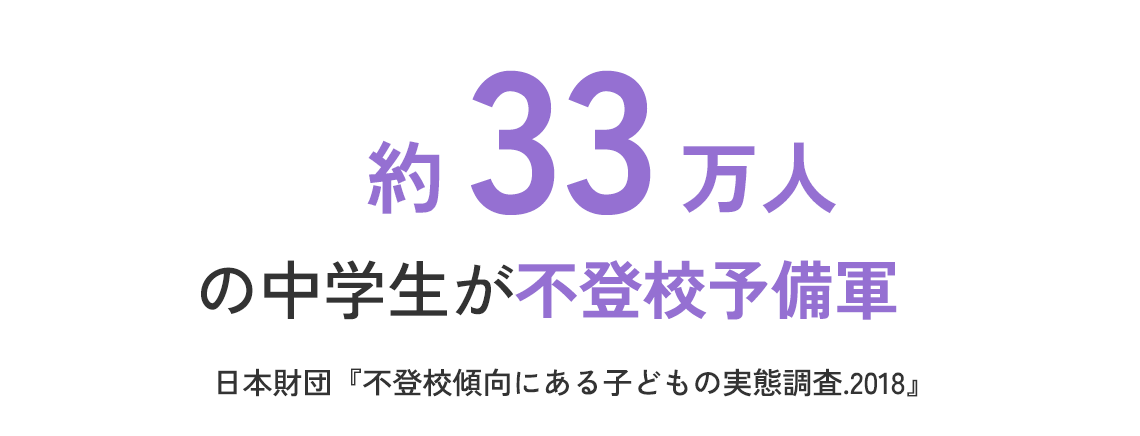 約33万人の中学生が不登校予備軍／